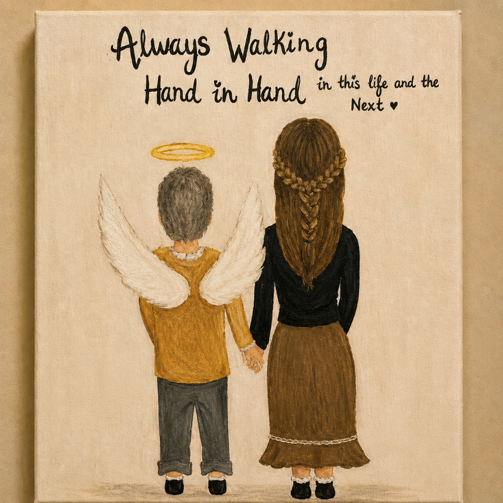 Always Walking Hand in Hand Custom Commission Portrait