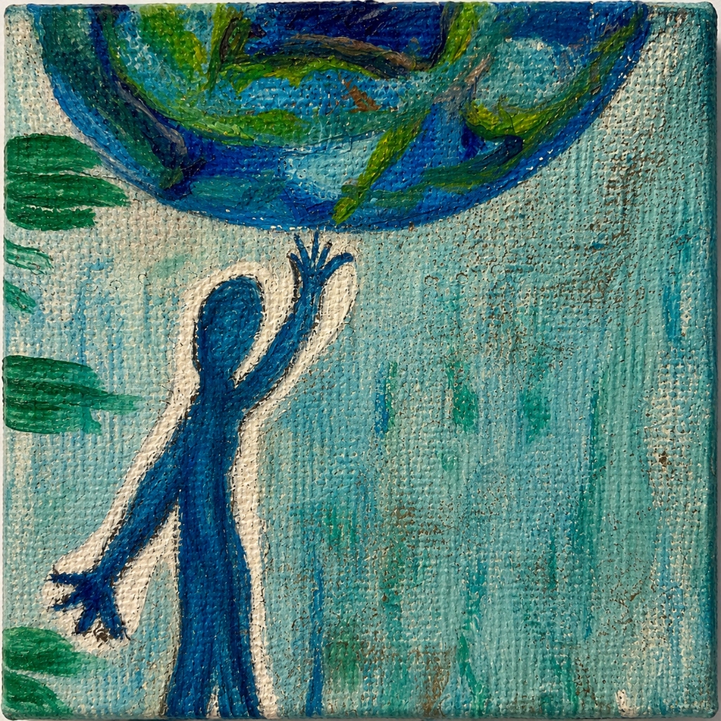 Reaching for the earth Digital Print