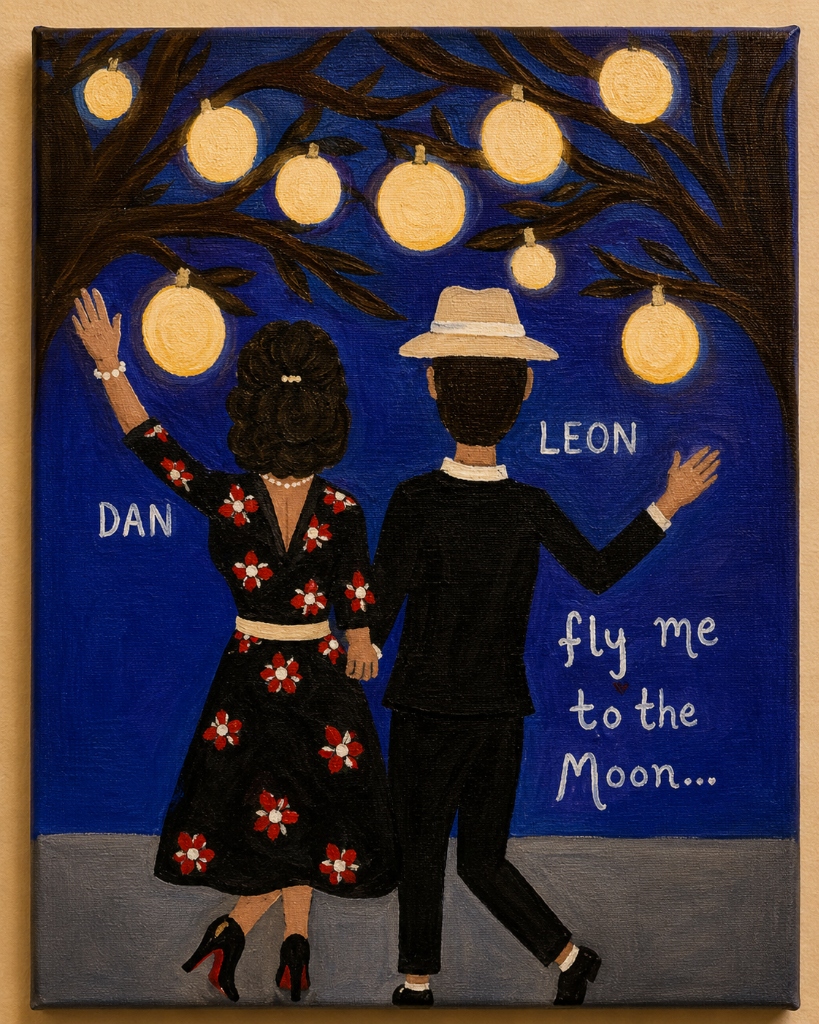 Fly Me To The Moon Custom Commission Portrait