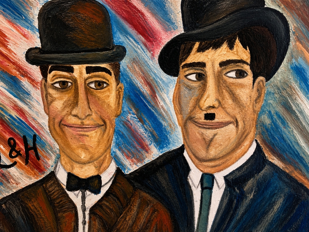 Laurel and Hardy Digital Print
