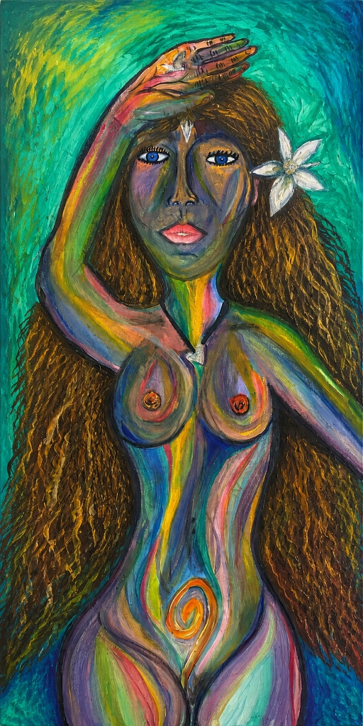 Naiad of the Emerald Flow Digital Print