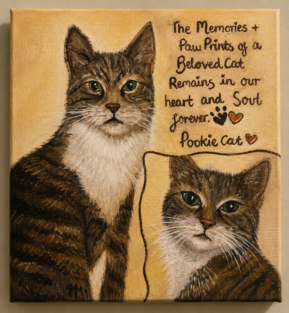 Pookie Cat Custom Pet Portrait