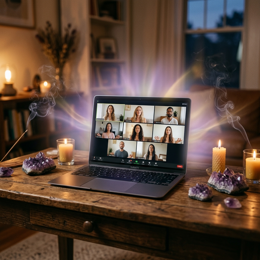 Advanced Spiritual Development deep meditation trance class conducted online via Zoom grid